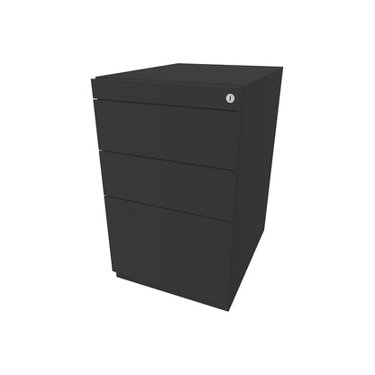 Note™ fixed pedestal, with 2 universal drawers, 1 suspension file drawer, without top, depth 565 mm, charcoal.