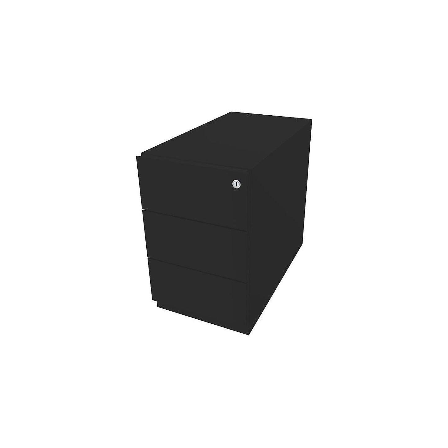 Note™ mobile drawer unit, with 3 universal drawers, HxWxD 495 x 300 x 565 mm, with grip rail, black.