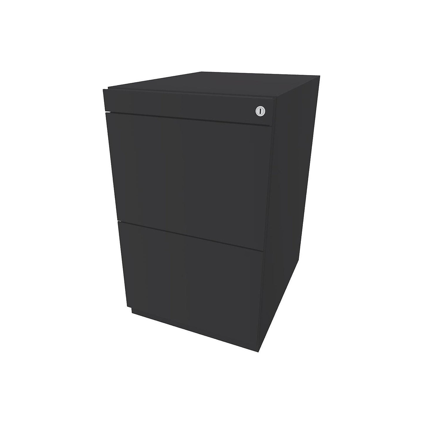 Note™ fixed pedestal, with 2 suspension file drawers, height 698 - 731 mm, without top, charcoal.