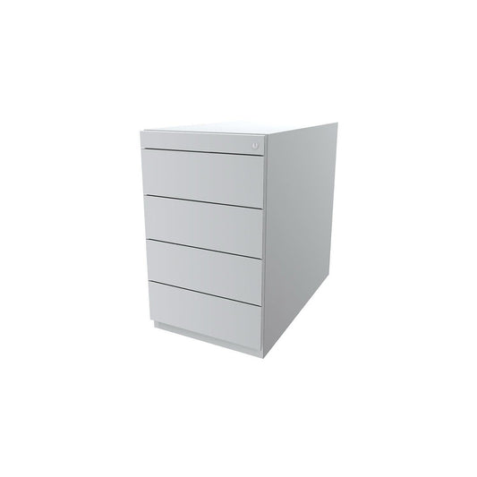 Note™ fixed pedestal, with 4 universal drawers, depth 775 mm, traffic white.