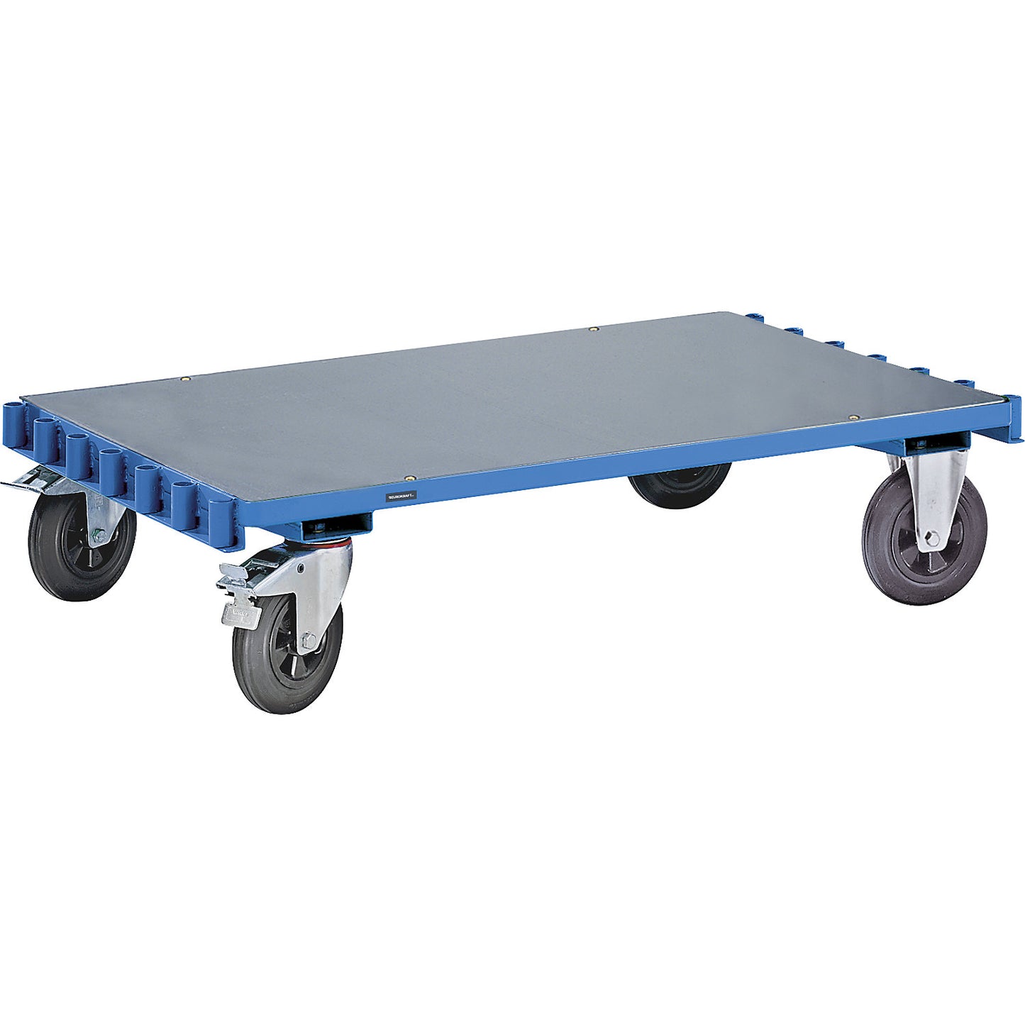 Panel trolley without bars, platform 1250 x 800 mm, max. load 500 kg, plastic platform.