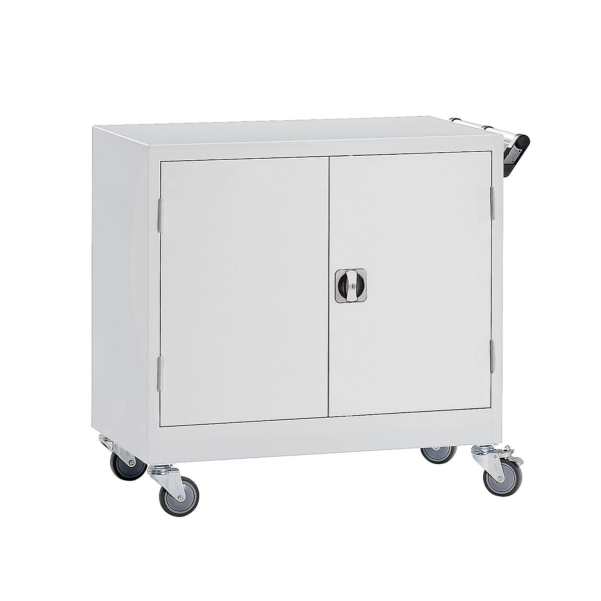 Mobile cupboard, HxWxD 920 x 920 x 610 mm, light grey RAL 7035.