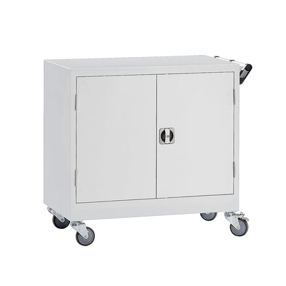 Mobile cupboard, HxWxD 920 x 920 x 610 mm, light grey RAL 7035.