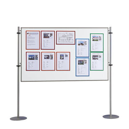 Info board, one-part - sheet steel, coated, WxH 1500 x 1000 mm.