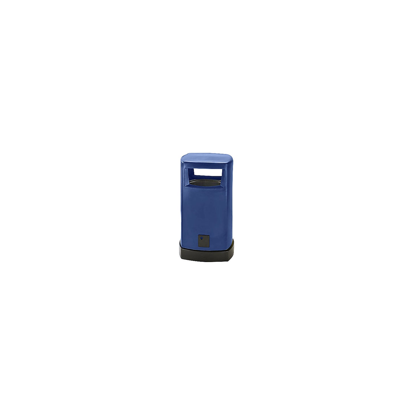 Plastic waste collector for outdoor use, capacity 80 l, WxHxD 530 x 950 x 530 mm, blue.