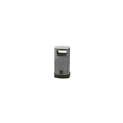 Plastic waste collector for outdoor use, capacity 80 l, WxHxD 530 x 950 x 530 mm, grey.