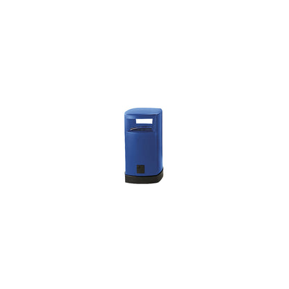 Plastic waste collector for outdoor use, capacity 120 l, WxHxD 580 x 1050 x 580 mm, blue.
