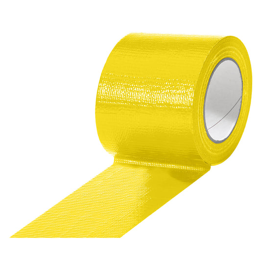 Fabric tape, in different colours, pack of 12 rolls, yellow, tape width 75 mm.