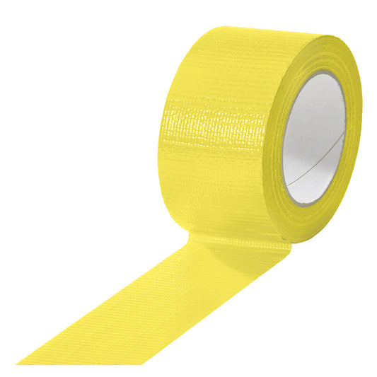 Fabric tape, in different colours, pack of 18 rolls, yellow, tape width 50 mm.