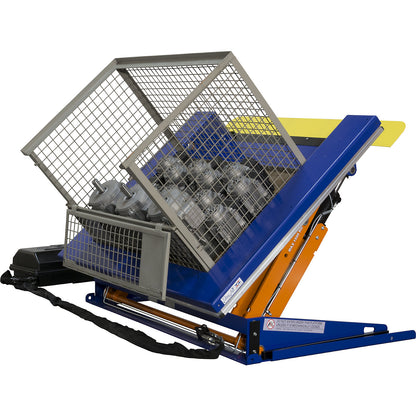Lifting/tilting platform, U platform, tilts to long side, width 1270 mm, for pallet truck.