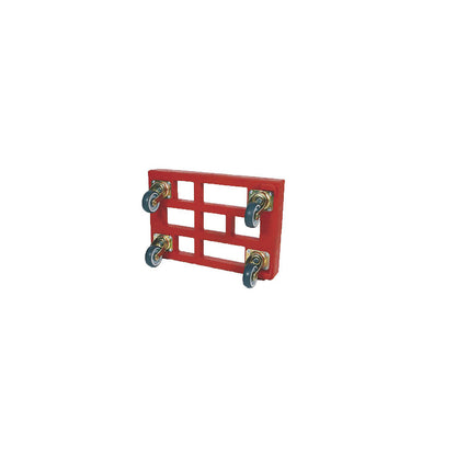 Transport dolly, LxW 610 x 410 mm, made of HDPE, welded, flame red.