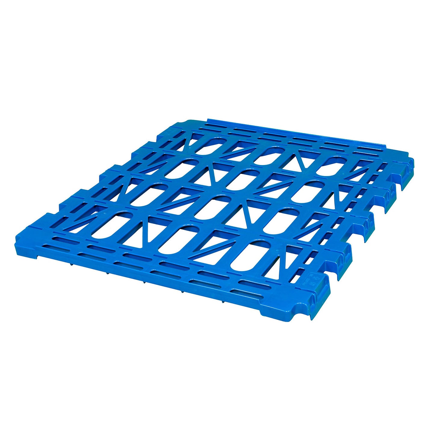 Intermediate shelf for roll container, 2-sided, width 620 mm, gentian blue.