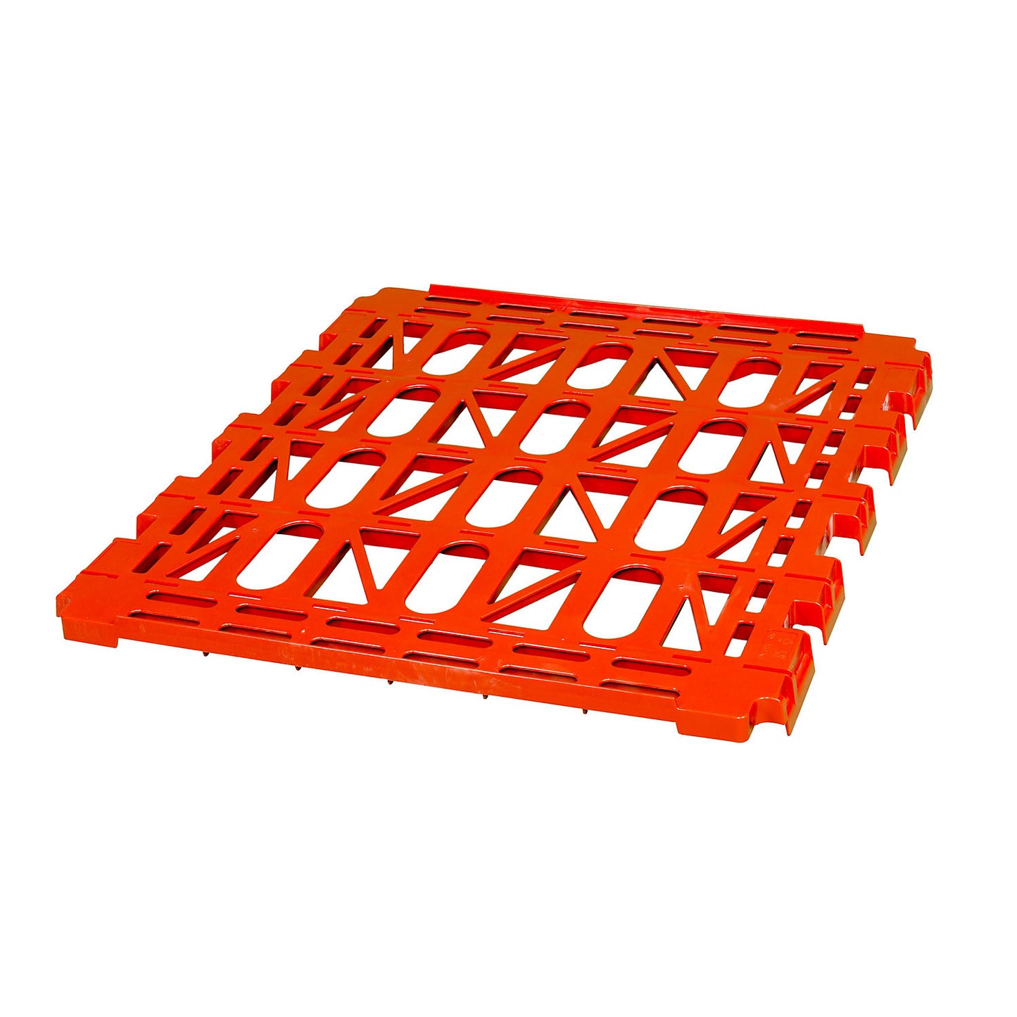 Intermediate shelf for roll container, 4-sided, width 710 mm, flame red.