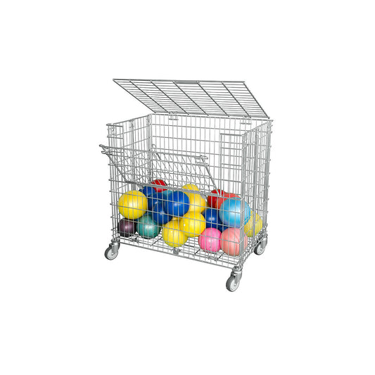 Ball trolley, lockable, filling height 870 mm.
