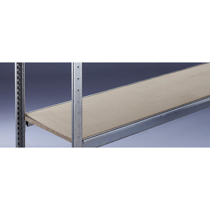 Additional shelf level with moulded chipboard, width 2250 mm, depth 400 mm.
