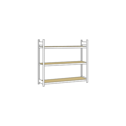 Wide span shelving unit, plug-in, HxWxD 2000 x 2500 x 500 mm, chipboard panels, standard shelf unit.