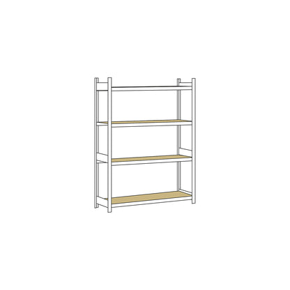 Wide span shelving unit, plug-in, HxWxD 2500 x 1500 x 600 mm, chipboard panels, standard shelf unit.
