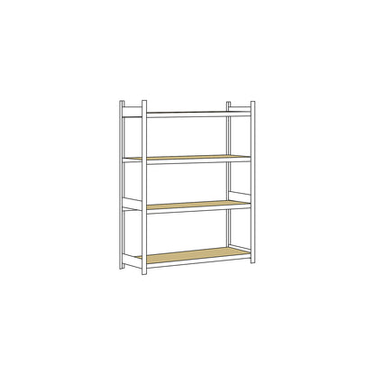 Wide span shelving unit, plug-in, HxWxD 2500 x 1500 x 800 mm, chipboard, standard shelf unit.