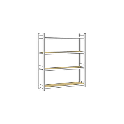 Wide span shelving unit, plug-in, HxWxD 2500 x 2250 x 500 mm, chipboard panels, standard shelf unit.