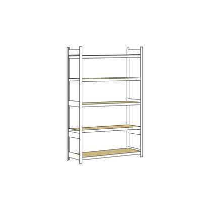 Wide span shelving unit, plug-in, HxWxD 3000 x 1500 x 800 mm, chipboard panels, standard shelf unit.