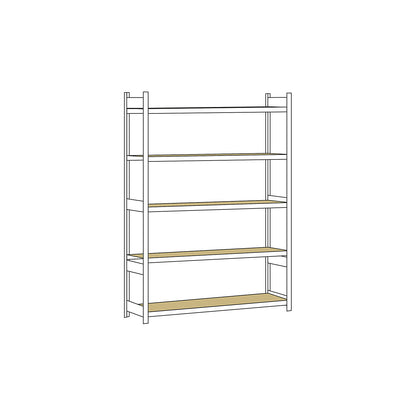 Wide span shelving unit, plug-in, HxWxD 3000 x 2500 x 600 mm, chipboard, standard shelf unit.