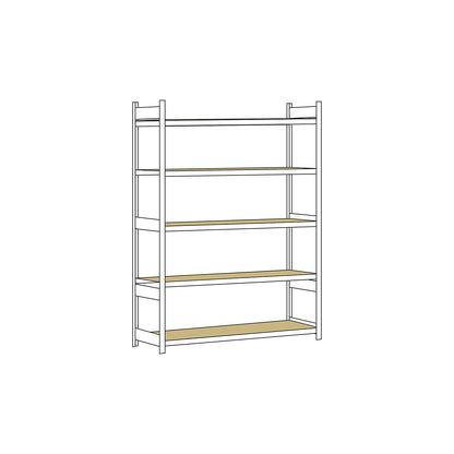 Wide span shelving unit, plug-in, HxWxD 3000 x 2500 x 800 mm, chipboard, standard shelf unit.