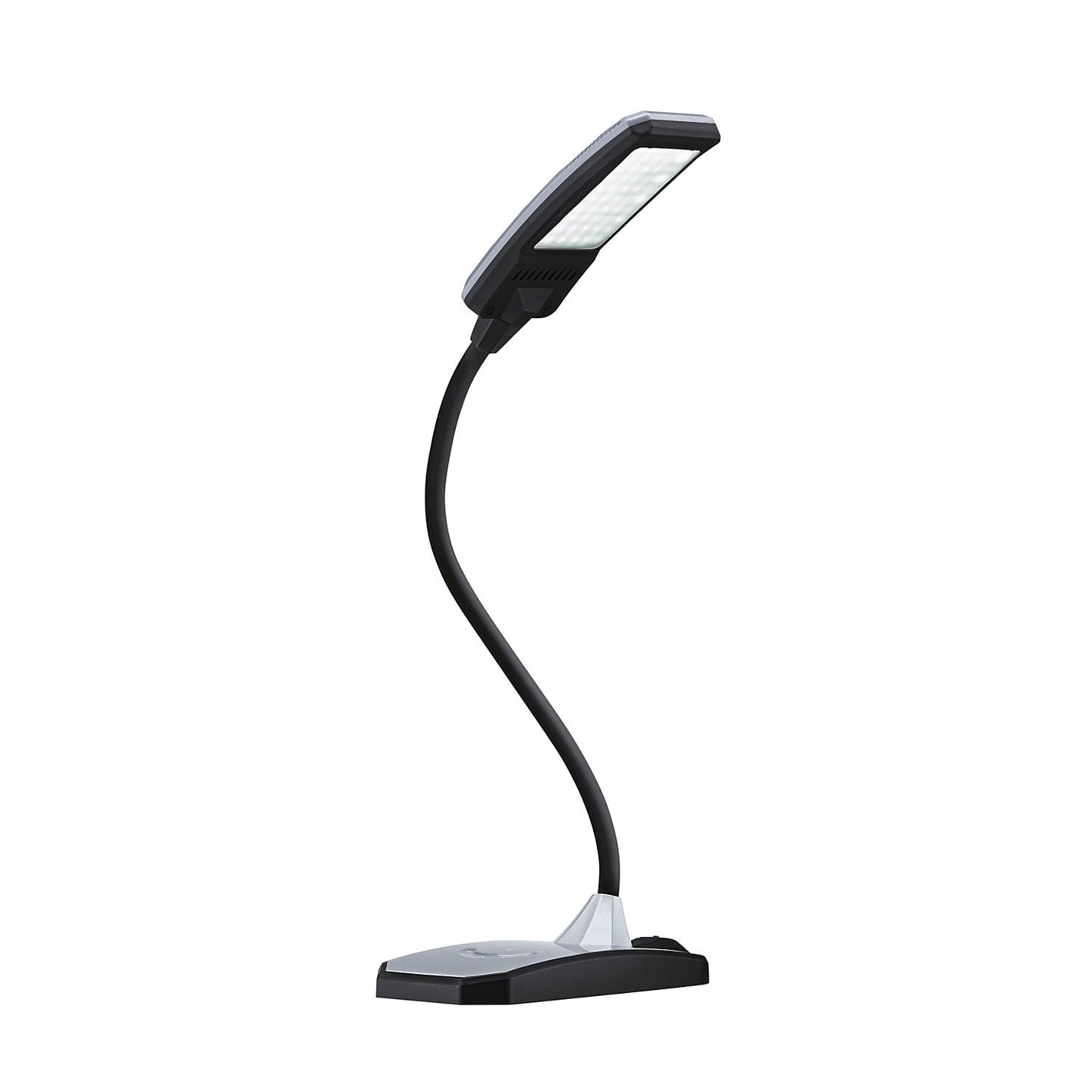 TWIST LED desk lamp, height 390 mm, silver.