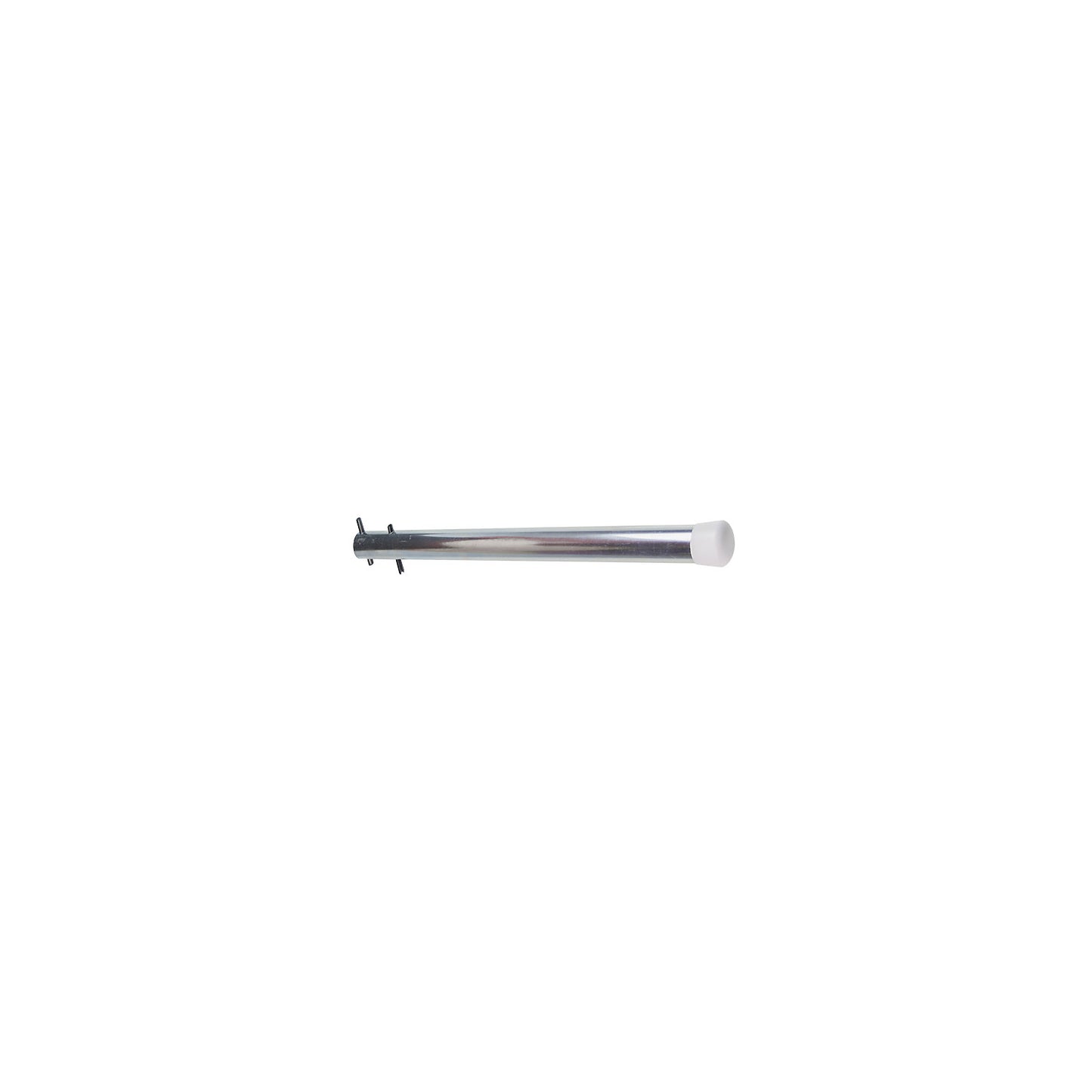 Partition tube with end cap, for long goods shelf unit, depth 300 mm.
