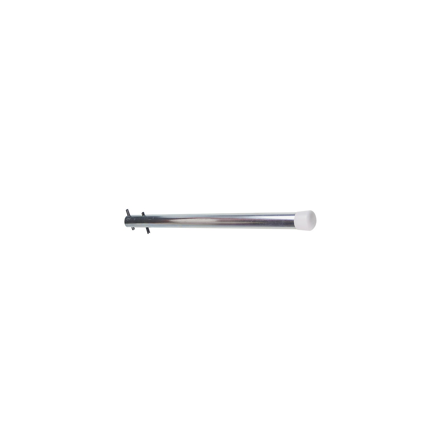 Partition tube with end cap, for long goods shelf unit, depth 400 mm.