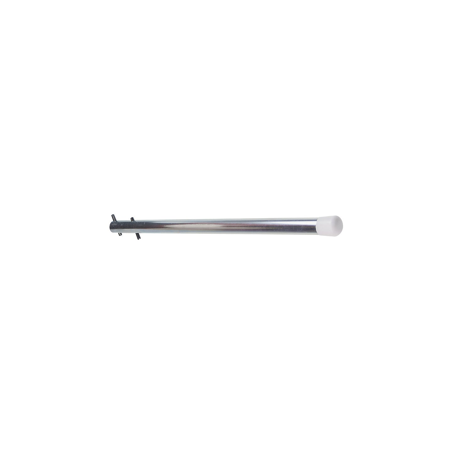 Partition tube with end cap, for long goods shelf unit, depth 500 mm.