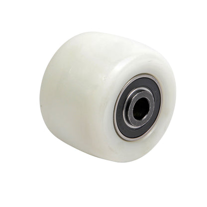 Fork roller, nylon, length 64 mm, roller width 60 mm.