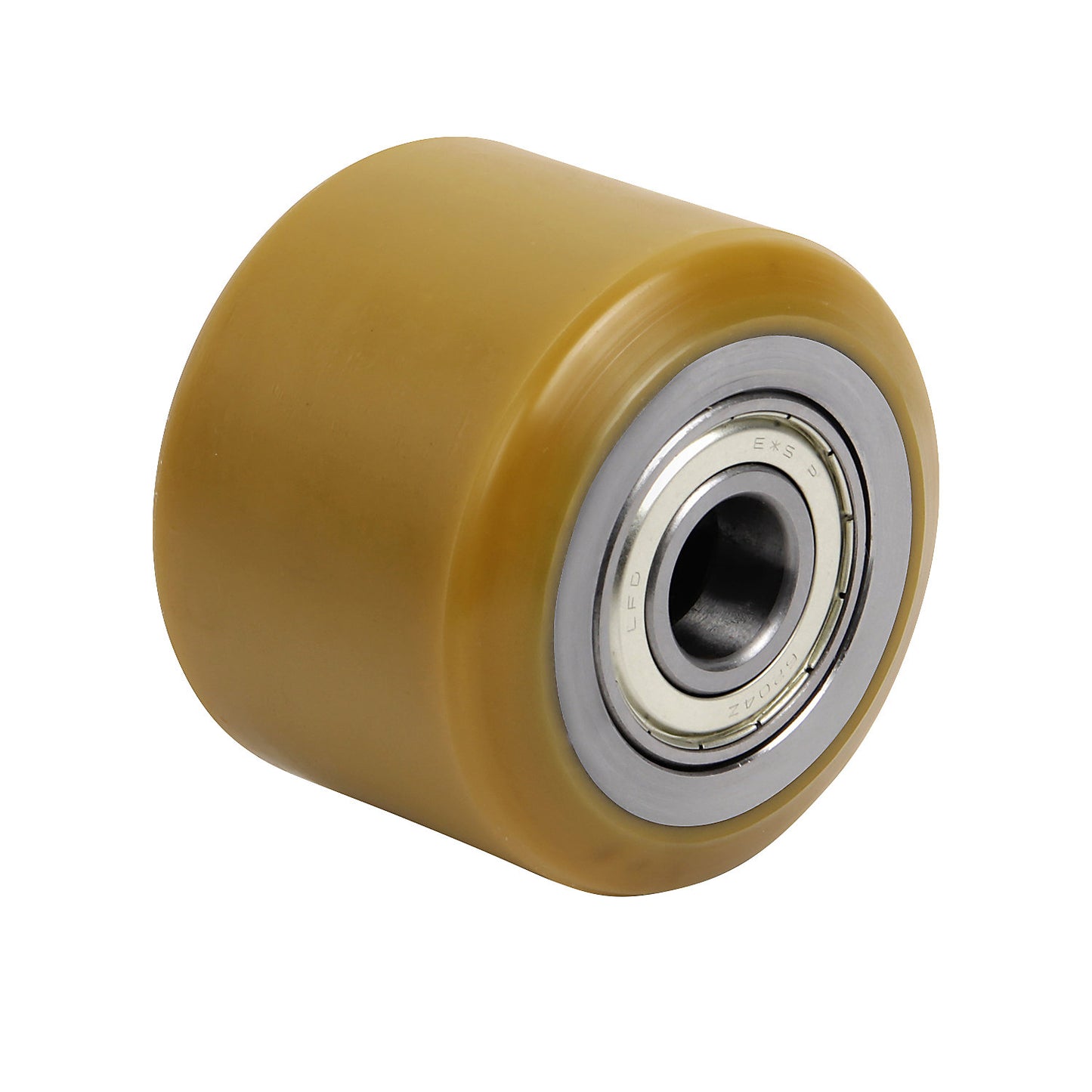 Fork roller, polyurethane, length 64 mm, roller width 54 mm.