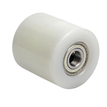 Fork roller, nylon, length 82 mm, roller width 89 mm.