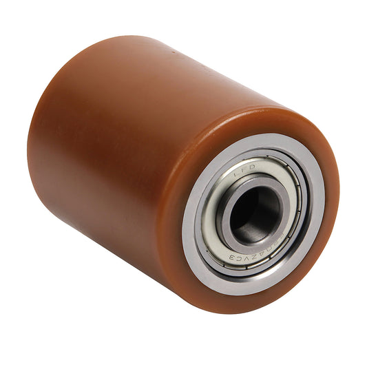 Fork roller, polyurethane, installation length 98 mm, roll width 95 mm.