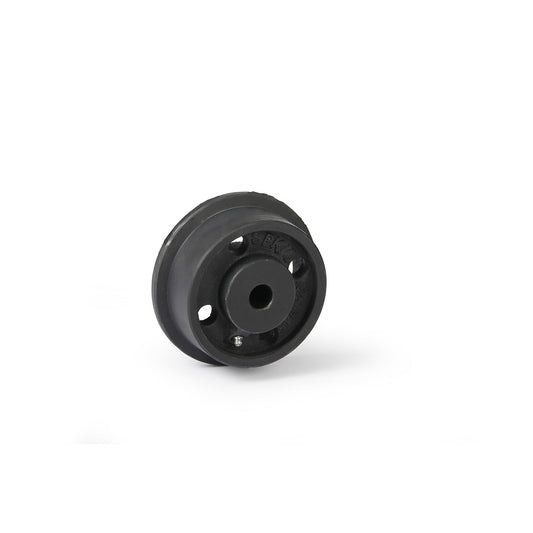 Grey cast iron wheel with flange, plain bearings, wheel Ø with flange 145 mm.