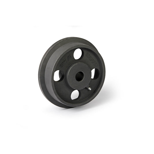 Grey cast iron wheel with flange, plain bearings, wheel Ø with flange 230 mm.