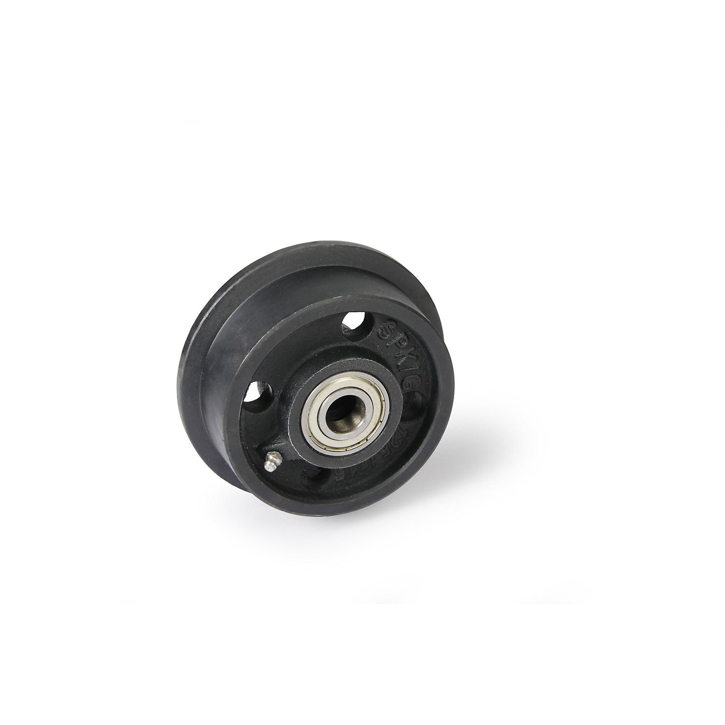 Grey cast iron wheel with flange, ball bearings, wheel Ø with flange 145 mm.