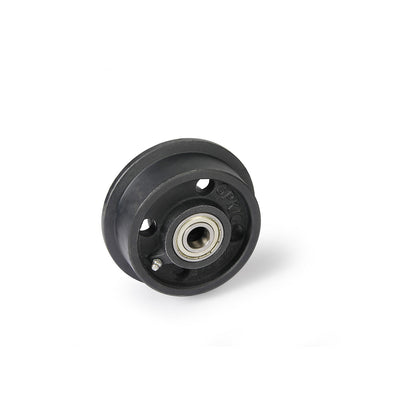 Grey cast iron wheel with flange, ball bearings, wheel Ø with flange 145 mm.