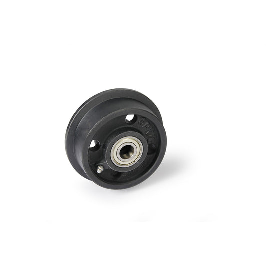 Grey cast iron wheel with flange, ball bearings, wheel Ø with flange 145 mm.
