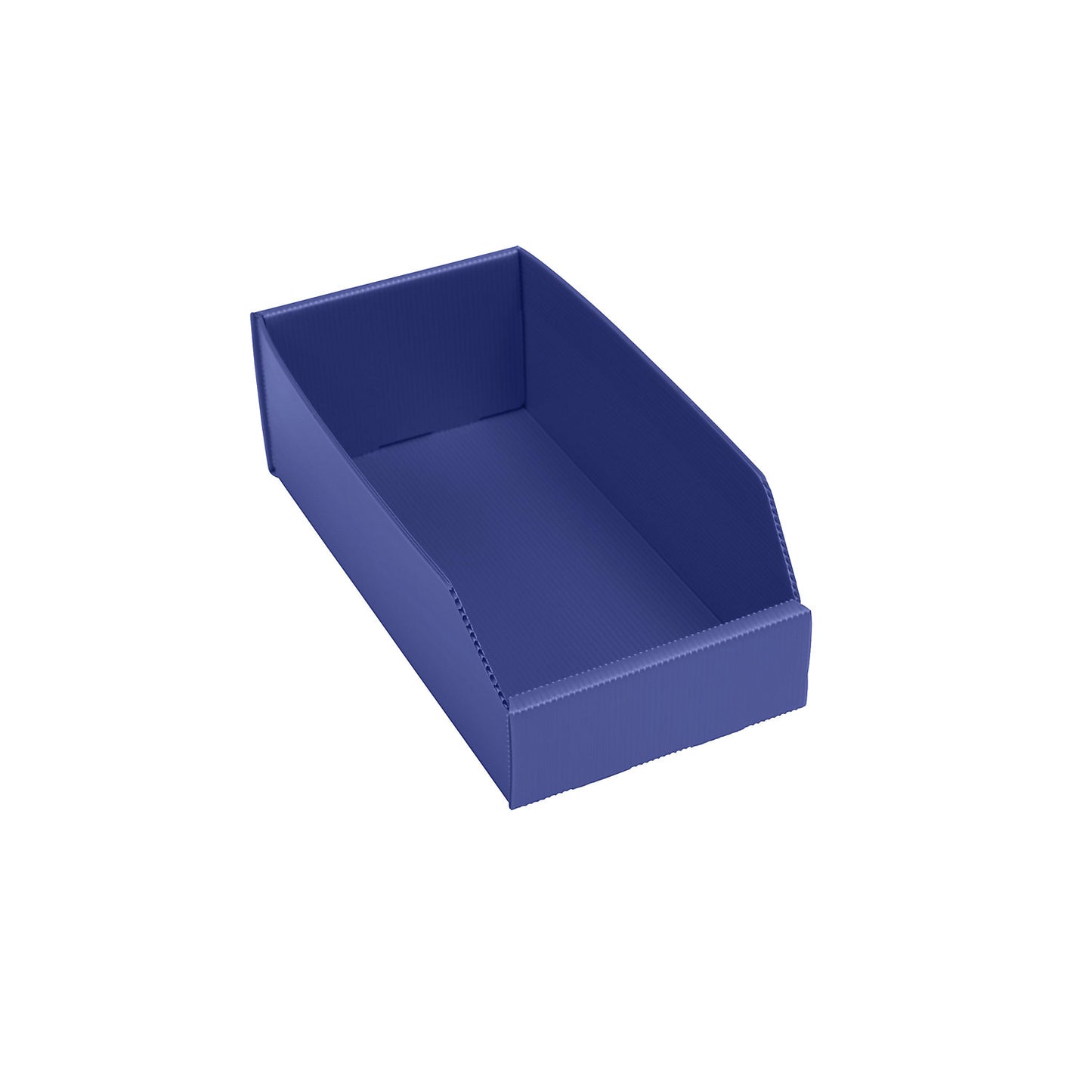 Plastic shelf bin, folding, LxWxH 300x150x100 mm, blue, pack of 25.