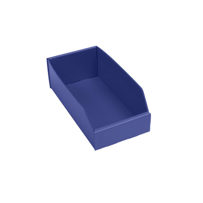 Plastic shelf bin, folding, LxWxH 300x150x100 mm, blue, pack of 25.