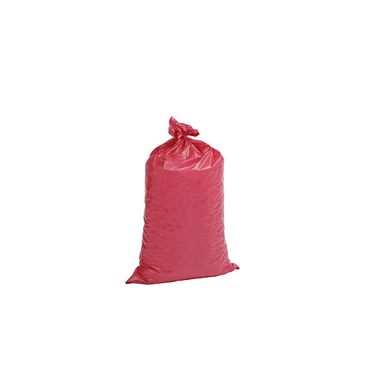Waste sacks, LDPE, 70 l, 60 µm, WxL 575 x 1000 mm, pack of 250, red.