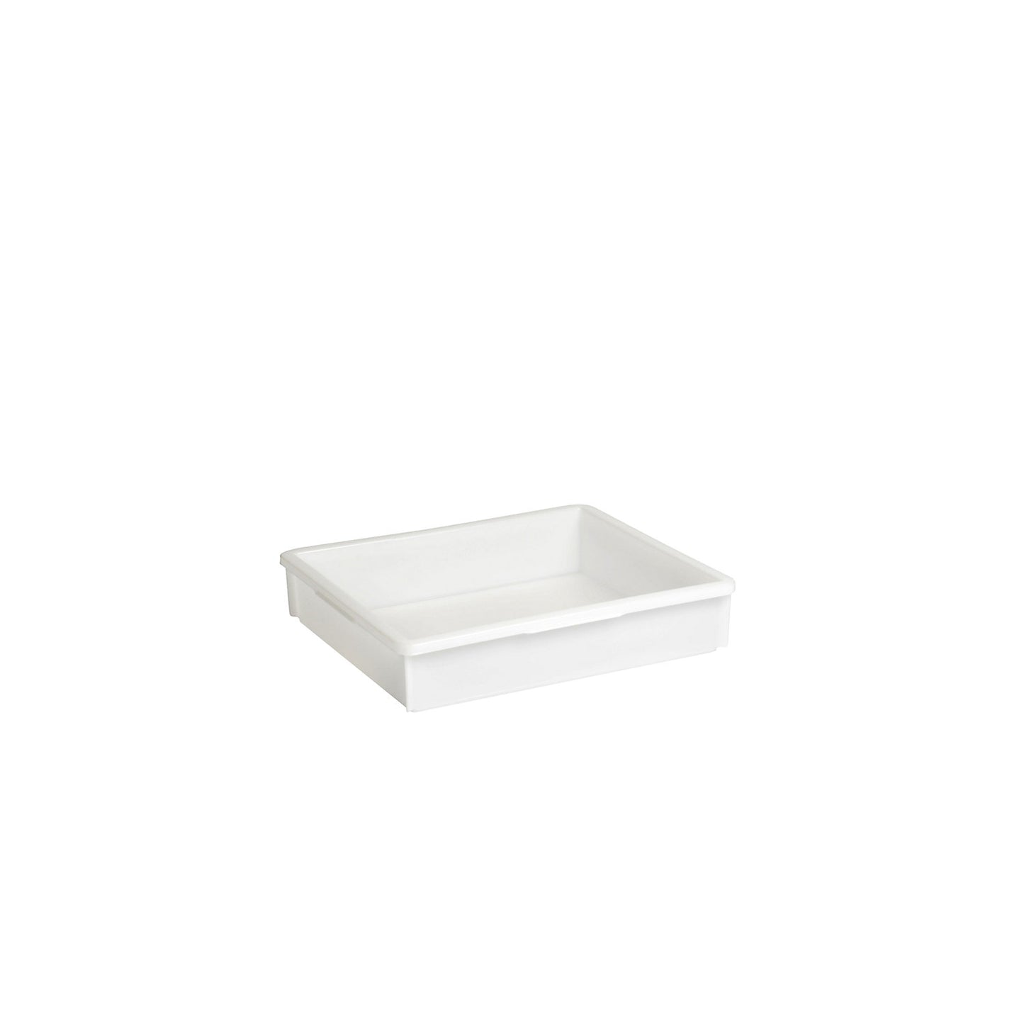 Stacking container made of polyethylene, without reinforcement ribs, capacity 18 l, natural.