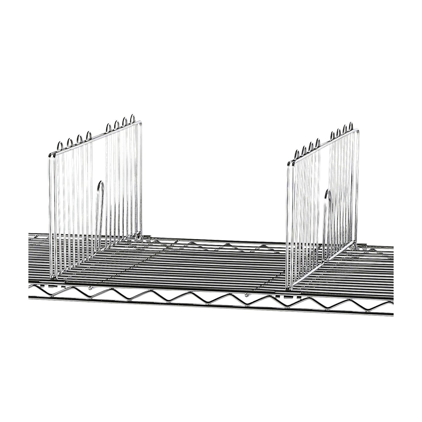 Shelf divider for chrome plated table trolley, height 215 mm, pack of 2, for width 610 mm.