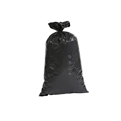 Waste sacks, LDPE, 70 l, 60 µm, WxL 575 x 1000 mm, pack of 250, black.
