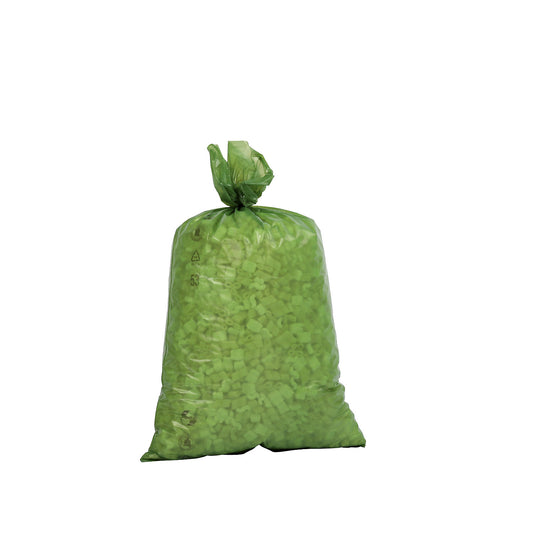 Waste sacks, LDPE, 70 l, 40 µm, WxL 575 x 1000 mm, pack of 250, green.