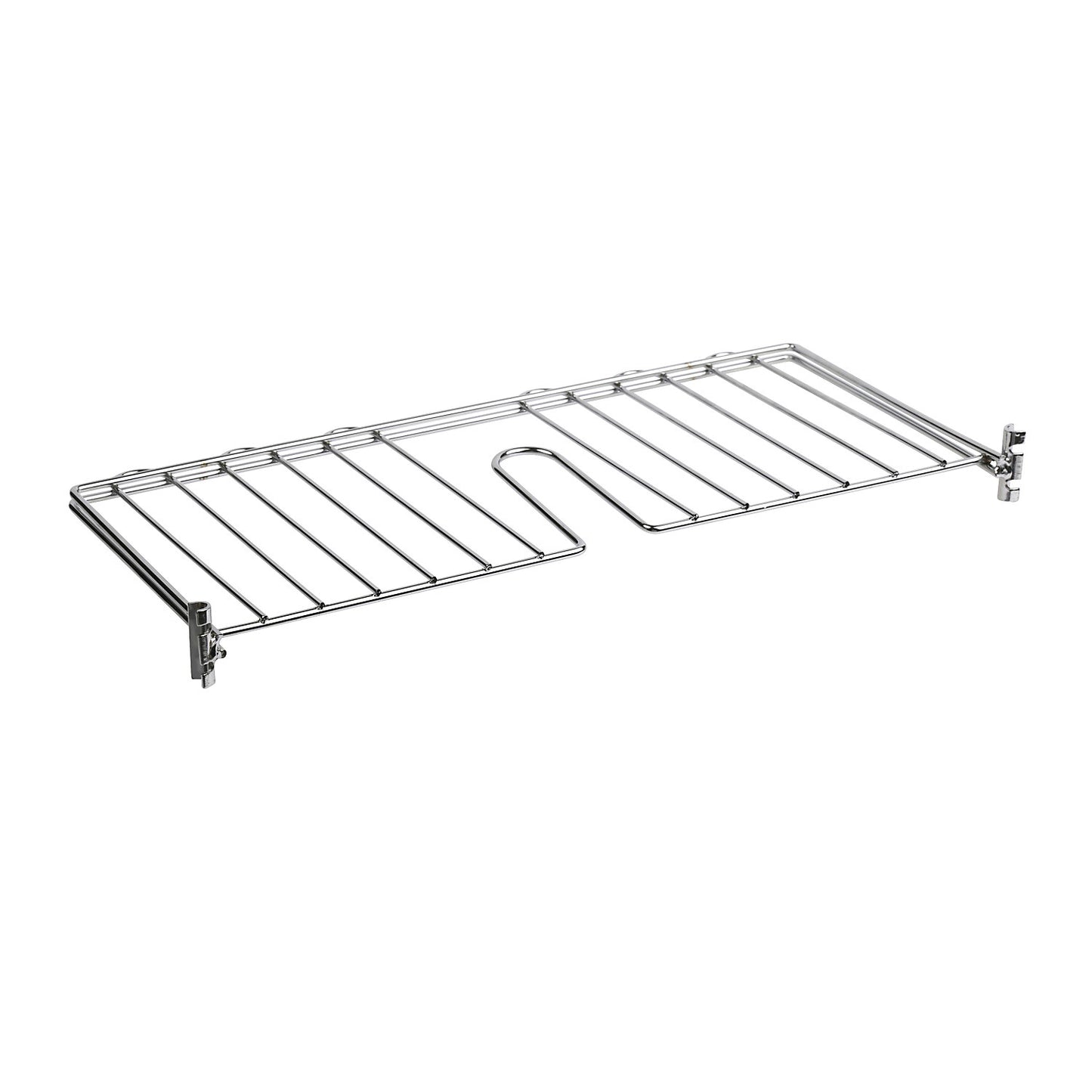 Shelf divider for chrome plated table trolley, height 215 mm, pack of 2, for width 460 mm.