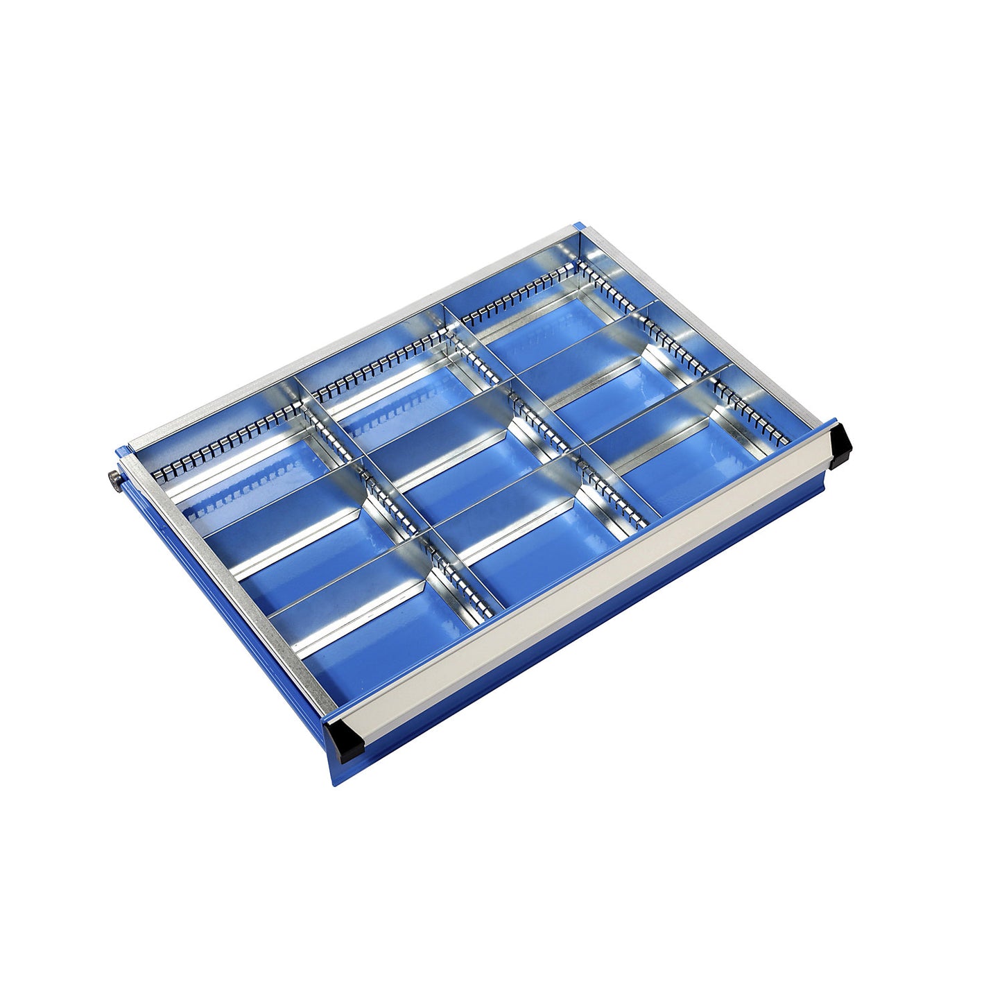 Drawer divider set, cupboard width x depth 600 x 450 mm, height 75 mm, 9 compartments.