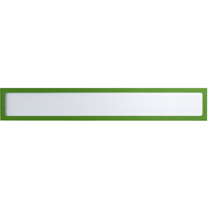 Magnetic display pocket, for headings, A3 landscape / A2 portrait, 435 x 60 mm, green frame, pack of 10.