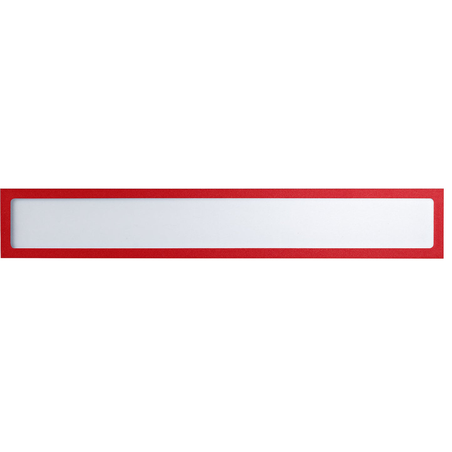 Magnetic display pocket, for headings, A3 landscape / A2 portrait, 435 x 60 mm, red frame, pack of 10.